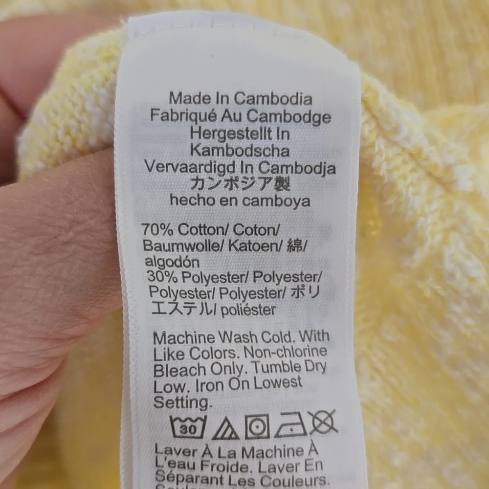 J. Crew | Butter Yellow Crew Neck Light Sweater Size XS